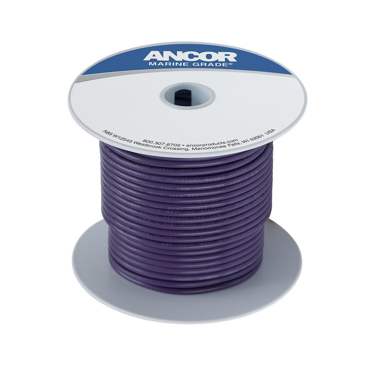 Ancor #14 Purple 100ft Spool Tinned Copper