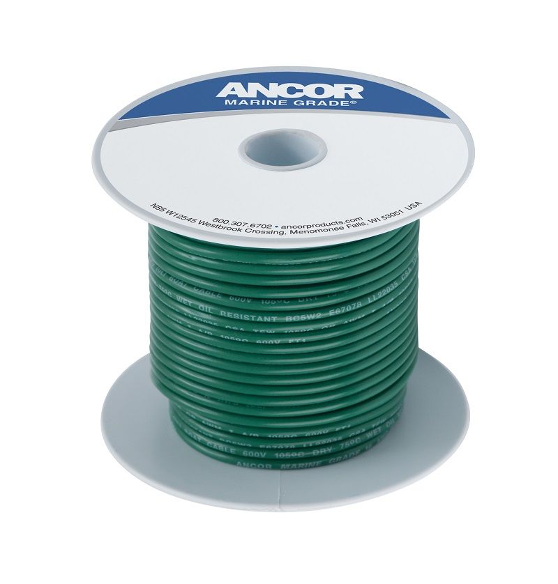 Ancor #10 Green 100ft Spool Tinned Copper