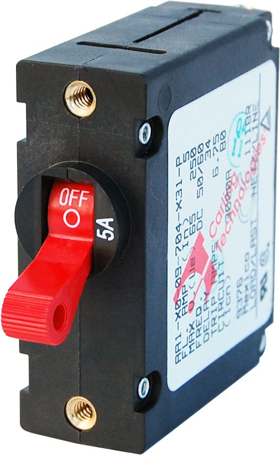 Blue Sea Circuit Breaker AA1Toggle 5A with Red Toggle