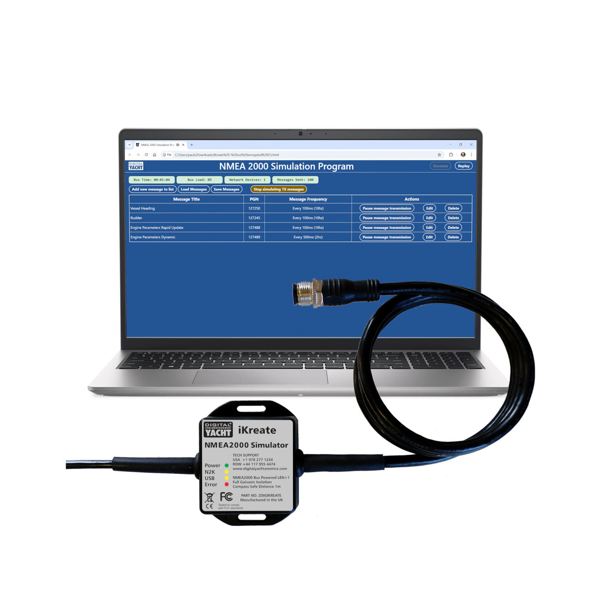 Digital Yacht IKREATE NMEA2000 Simulator