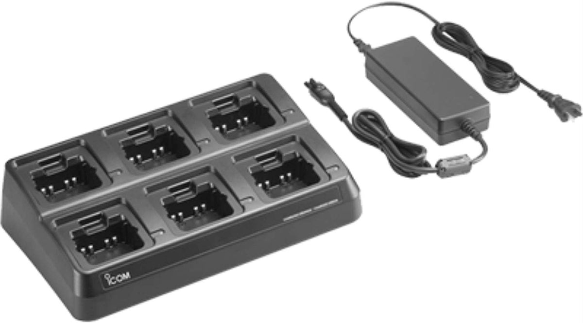 Icom 6-Gang Charger with USA AC Adapter