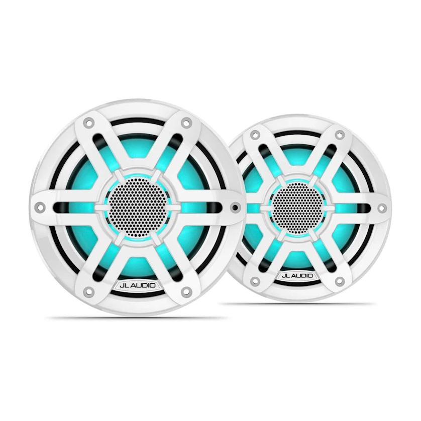 JL Audio M200 6.5in Marine Speaker Pair with LED and White Sport Grille