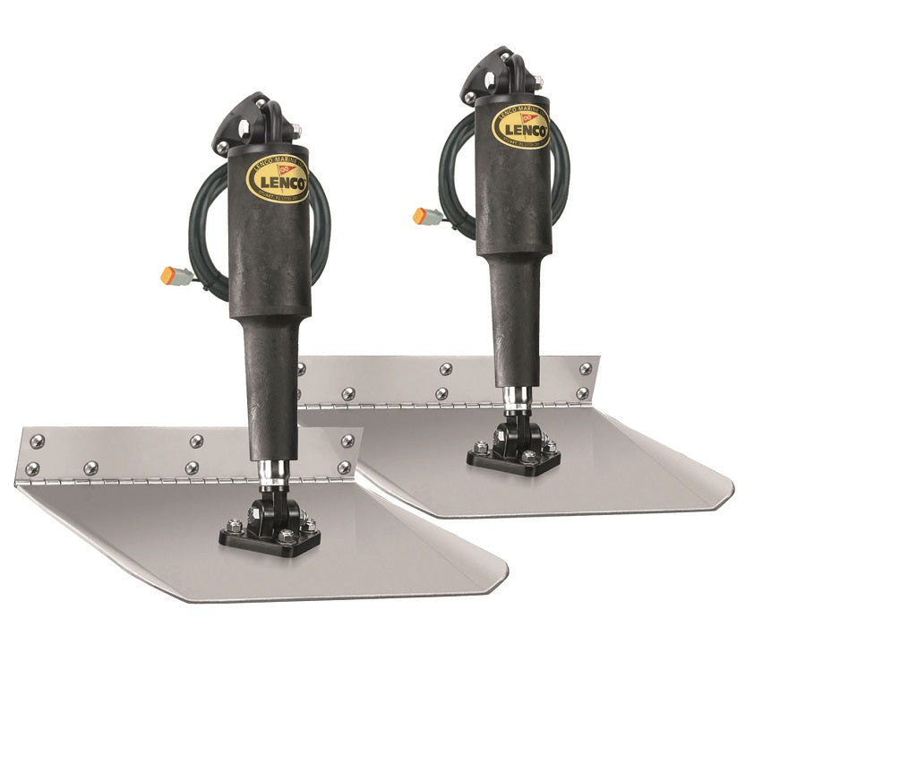 Lenco 12inx12in Standard Mount Trim Tab Kit 12v Requires Switch