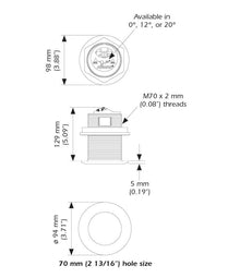 Airmar B75C-0-L 0d Tilt With Bare Wire Cable — 2