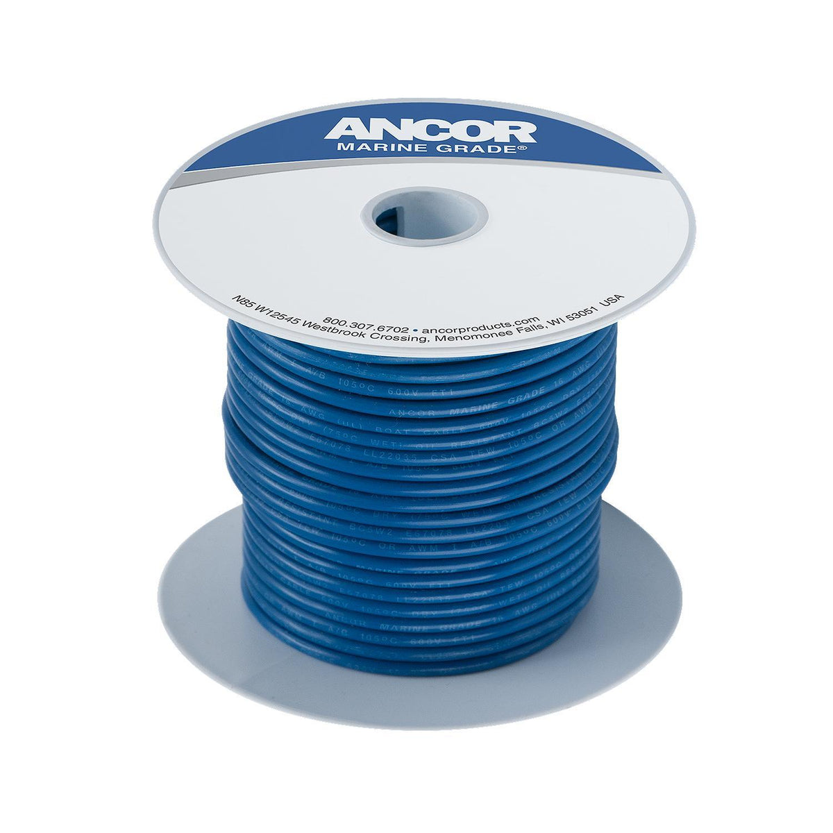 Ancor #18 Dark Blue 100ft Spool Tinned Copper