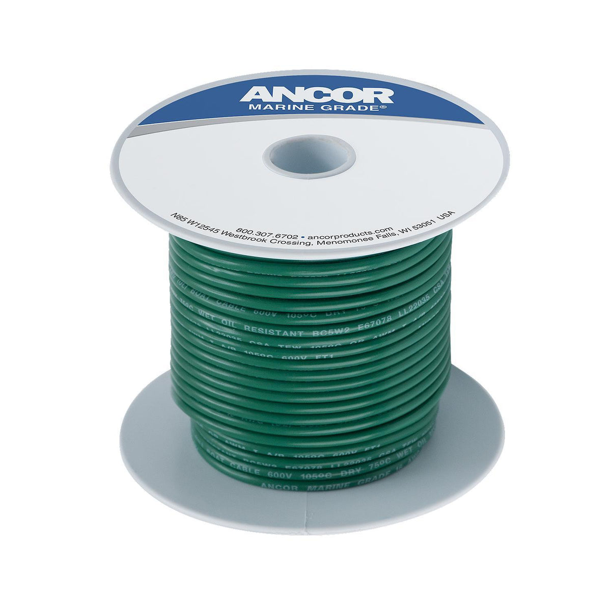 Ancor #18 Green 100ft Spool Tinned Copper