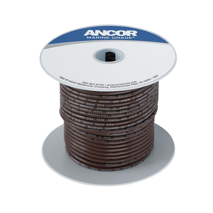 Ancor #16 Brown 100ft Spool Tinned Copper