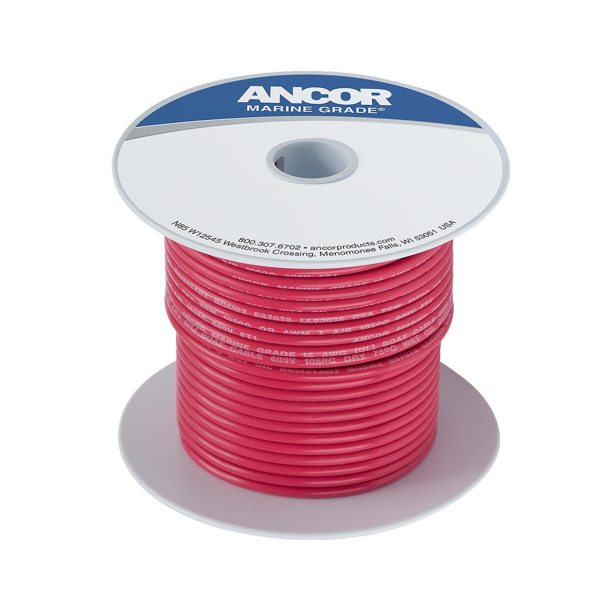 Ancor #16 Red 100ft Spool Tinned Copper