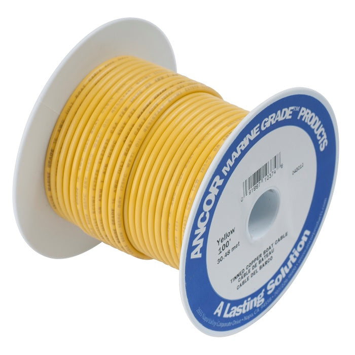 Ancor #10 Yellow 250ft Spool Tinned Copper
