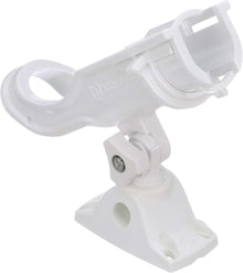 Attwood Heavy Duty Adjustable White Rod Holder with Combo Mount — 3