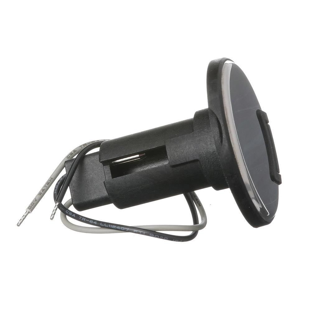 Attwood 910R Series Round Base 2-Pin Over Mold 306 Stainless Steel Black Cover