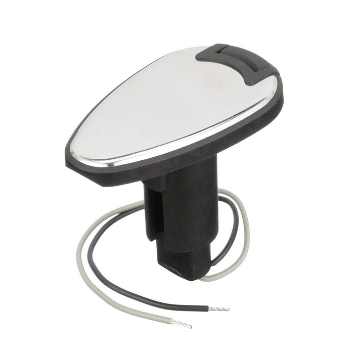 Attwood 910T Series Teardrop Base 2-Pin Over Mold 306 Stainless Steel Black Cover — 1