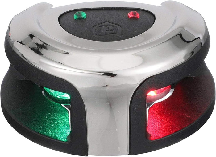 Attwood LightArmor Deck Mount LED Navigation Light 2NM Stainless Steel Bi-Color — 1