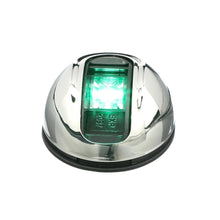 Attwood LightArmor Round LED Navigation Light 2NM Stainless Steel Green — 1