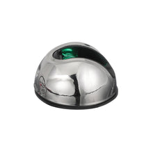 Attwood LightArmor Round LED Navigation Light 2NM Stainless Steel Green — 2