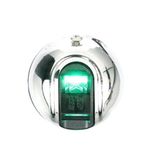 Attwood LightArmor Round LED Navigation Light 2NM Stainless Steel Green — 3