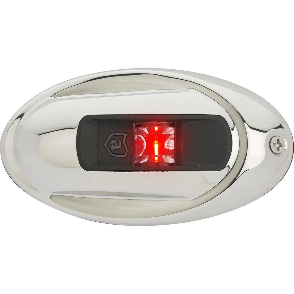 Attwood LightArmor Eliptical LED Navigation Light 2NM Stainless Steel Red — 1