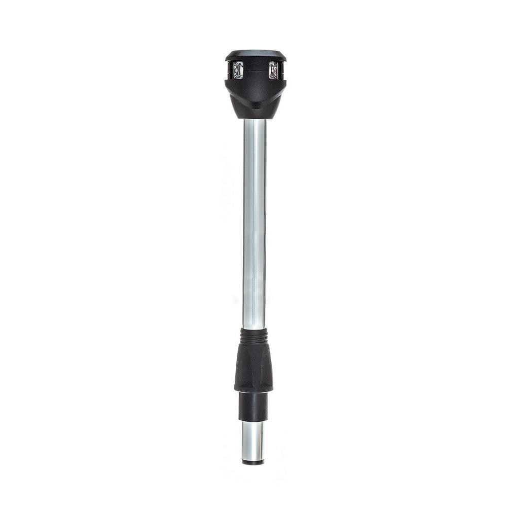 Attwood LightArmor Bi-Color 10in Straight Locking Collar Pole 3-Pin LED with Task Light — 1