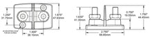 Blue Sea PowerPost Dual 2 x 3/8in Studs w/Insulators — 2