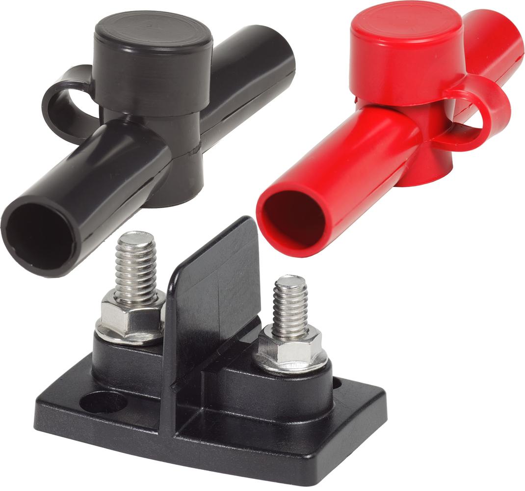Blue Sea PowerPost Dual 1 x 5/16in and 1 x 3/8in Studs With Insulators — 1