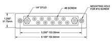 Blue Sea Mini Buss Bar 150A Common 10 Gang — 2