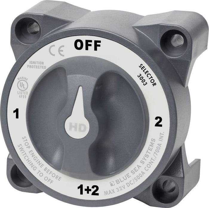 Blue Sea HD-Series Battery 4 Position 500A Alternator Field Disconnect — 1