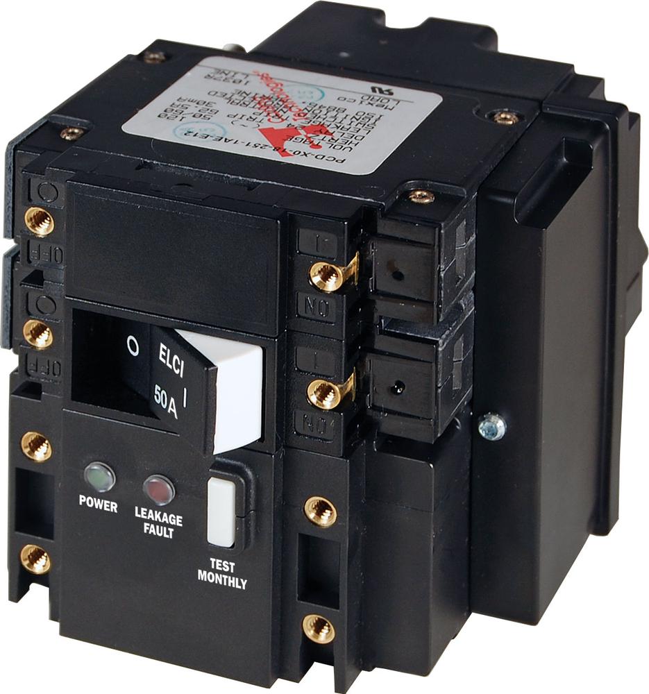 Blue Sea C-Series ELCI 50A 120v AC Double Pole Main Circuit Breaker — 1