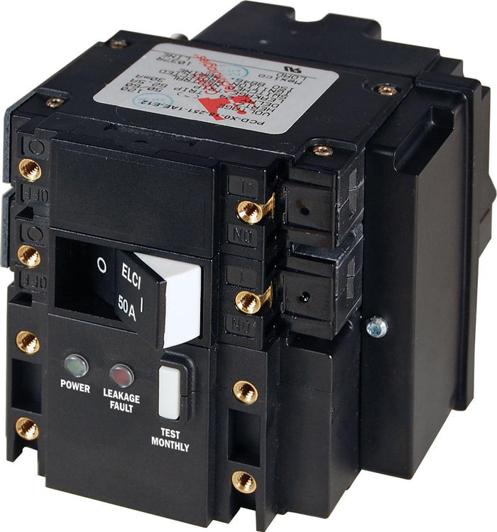 Blue Sea C-Series ELCI 50A 120v AC Double Pole Main Circuit Breaker — 1