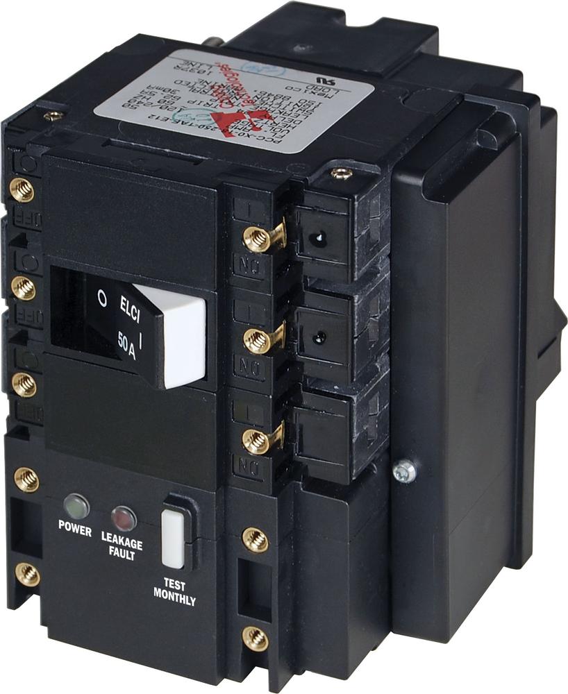 Blue Sea C-Series ELCI 50A 120/240v AC Double Pole Main Circuit Breaker — 1