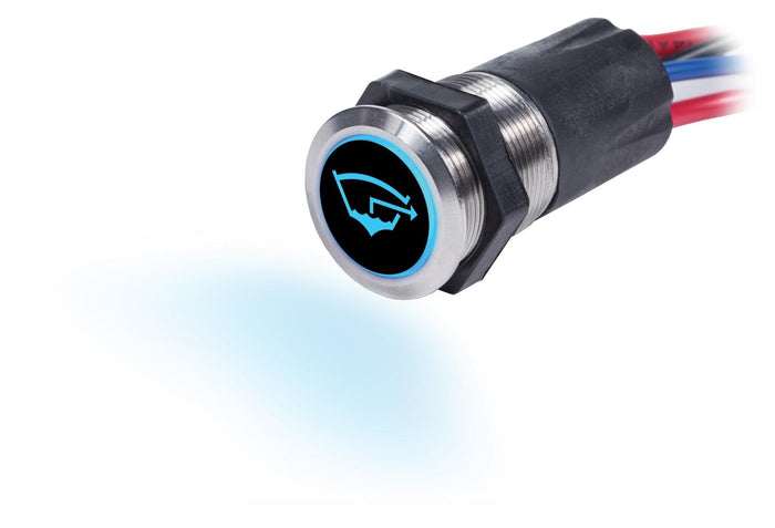 Blue Sea 4180 15A Push Button Backlit Switch Off-On — 1