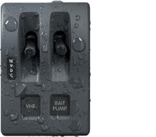 Blue Sea Weather Deck Panel 12v 2 Gang Switch Panel — 2