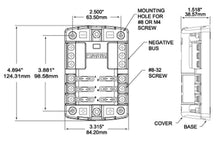 Blue Sea 5025 6-Gang Fuse Block ST ATO/ATC Negative Bus and Cover — 2