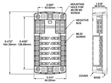 Blue Sea 5026 12-Gang Fuse Block ST ATO/ATC Negative Bus and Cover — 2