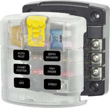 Blue Sea 5028 6-Gang Fuse Block ST ATO/ATC with Cover — 1