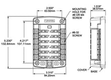 Blue Sea 5029 12-Gang Fuse Block ST ATO/ATC with Cover — 2