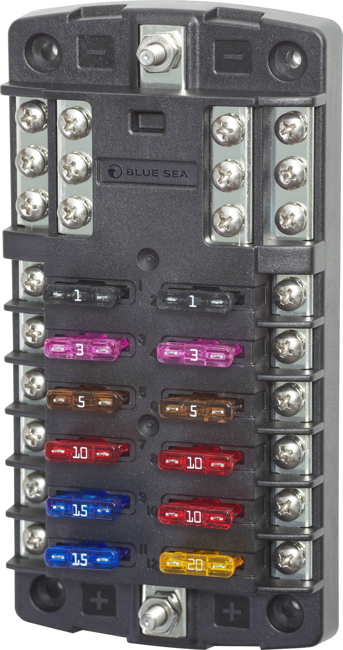 Blue Sea 5031 ST Blade Fuse Block - 12 Circuits with Negative Bus