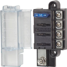 Blue Sea 5045 4-Circuit Fuse Block ST ATO/ATC with Cover — 1