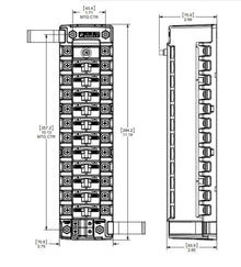 Blue Sea ST CLB Circuit Breaker Block - 12 Position with Negative Bus — 3