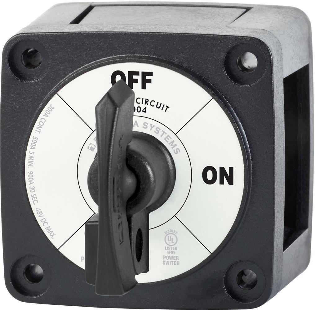 Blue Sea M-Series Battery Switch On/Off Black with Locking Key — 1