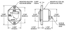 Blue Sea 187-Series 25 Amp Circuit Breaker Panel Mount — 2