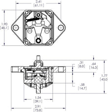 Blue Sea 285-Series 25 Amp Circuit Breaker Panel Mount — 2