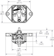 Blue Sea 285-Series 40 Amp Circuit Breaker Panel Mount — 2