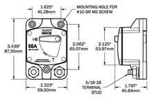 Blue Sea 187-Series 40 Amp Circuit Breaker Surface Mount — 2