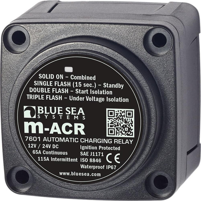 Blue Sea m-Series Automatic Charging Relay 12/24vDC 65A — 1