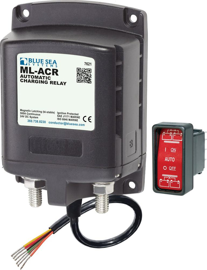 Blue Sea ML-ACR Automatic Charging Relay 24vDC 500A — 1