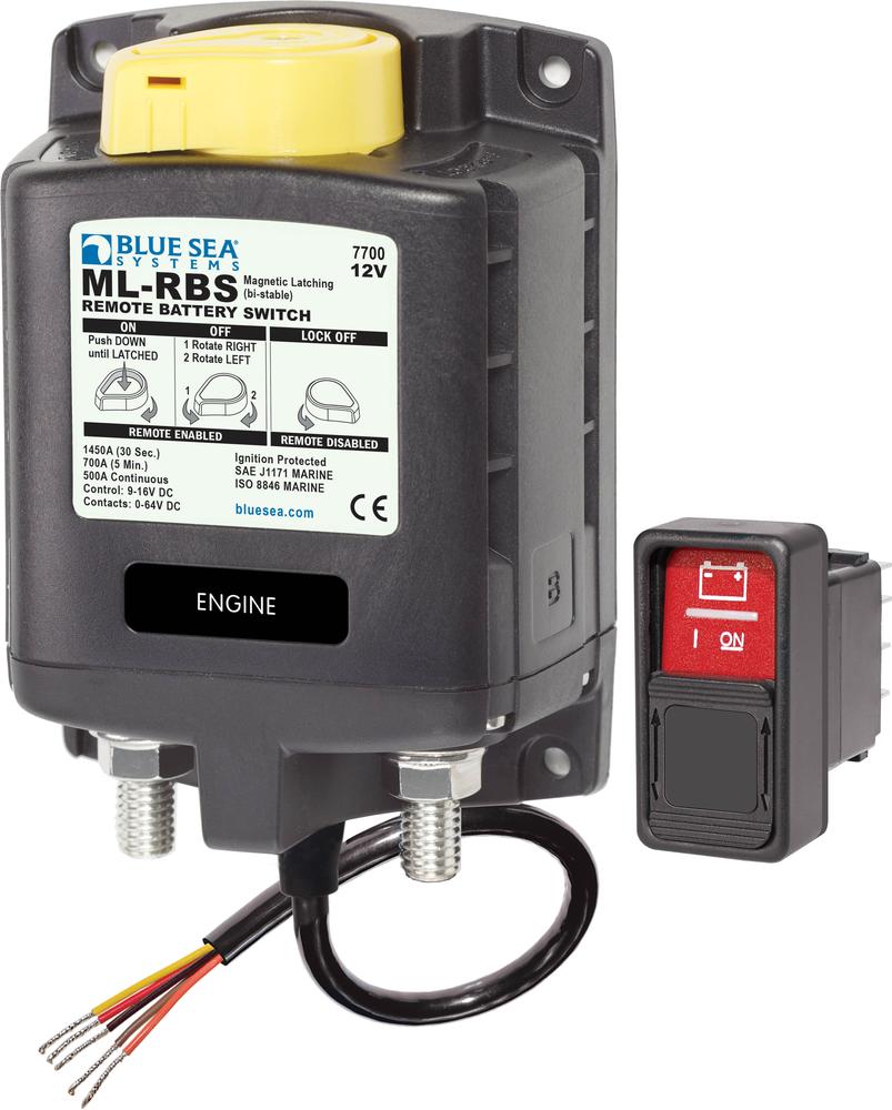 Blue Sea ML-RBS 12vDC 500A Remote Battery Switch With Manual Control — 1