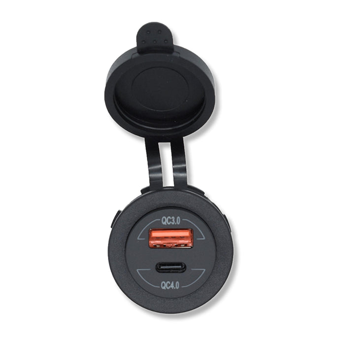 Bluewater Round Dual USB/USB-C Charger, 45W USB-C