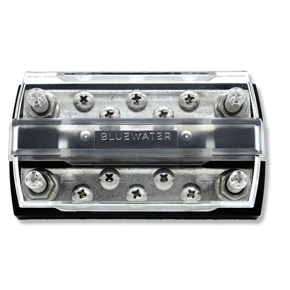 Bluewater Dual Bus 10 Position 150A Busbar 1/4" with Cover