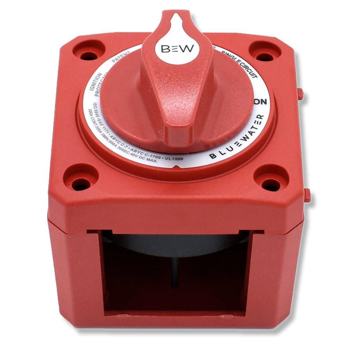 Bluewater On/Off Battery Switch, 300A, Surface Mount with Base, Red