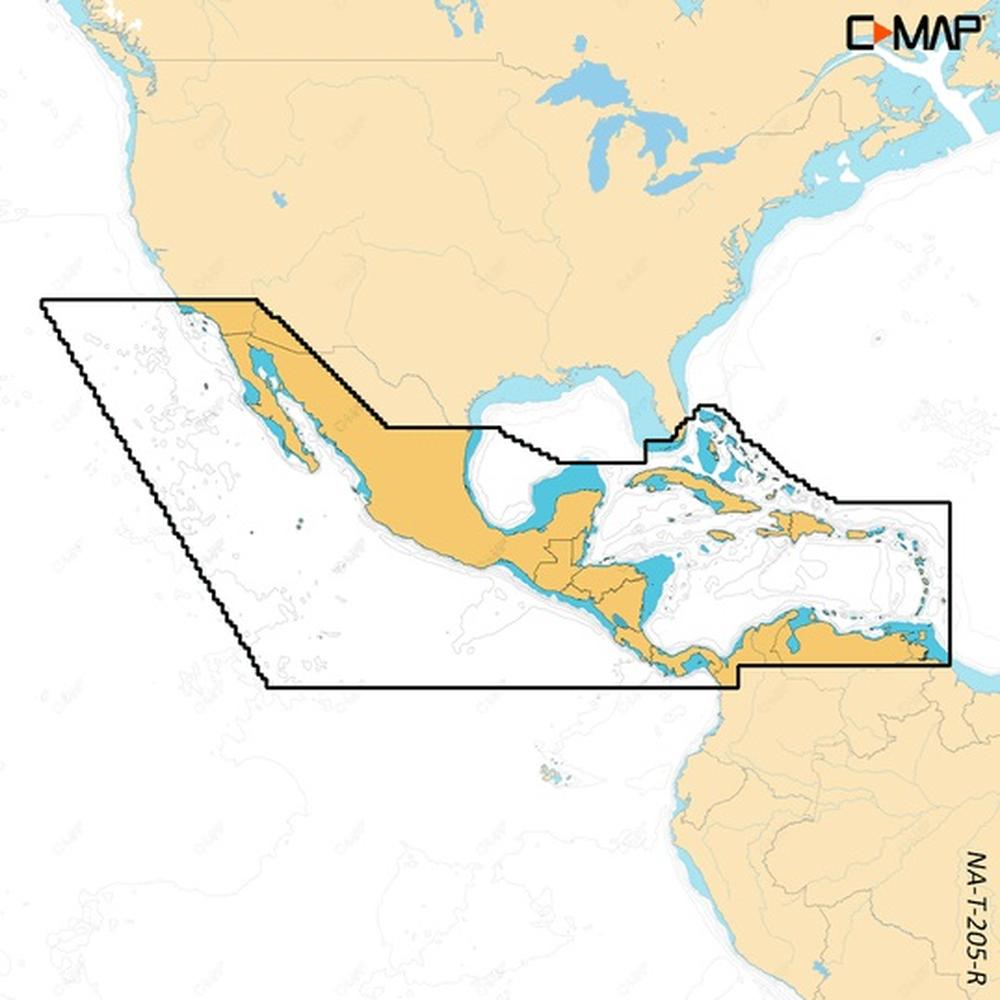 C-MAP Reveal X Coastal Central America and Caribbean microSD — 1